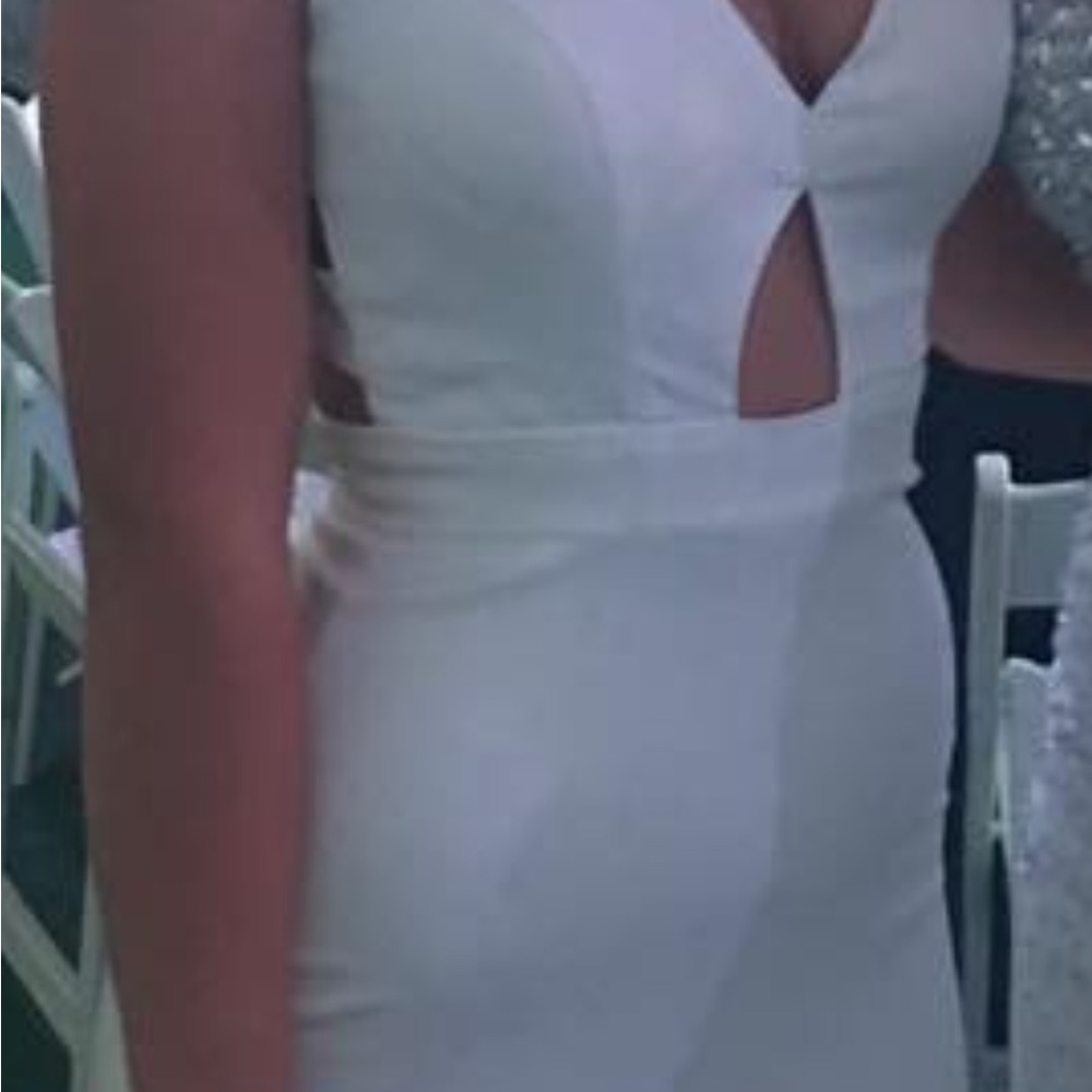 Camille La Vie White Backless Dress